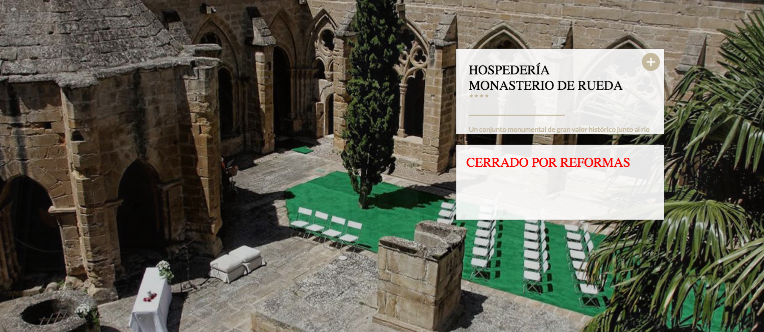 Monasterio de Rueda: ¿cerrado por reformas?