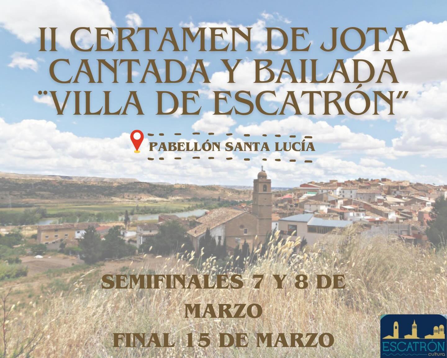 Abierta la inscripción para el II Certamen de Jota Aragonesa “Villa de Escatrón”