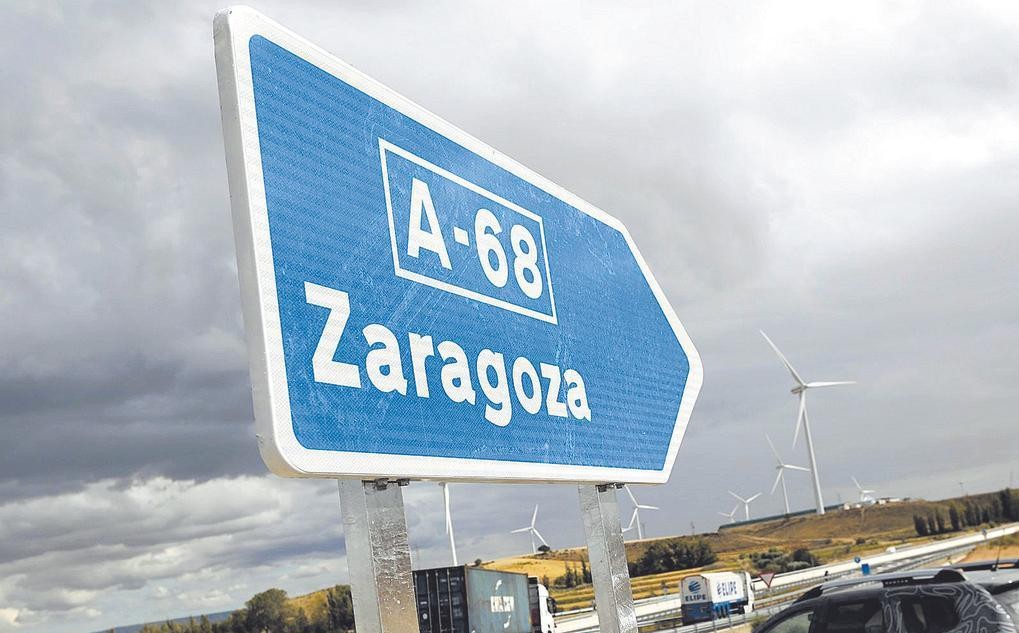 Afectaciones al tráfico en la A-68 por obras de rehabilitación del firme